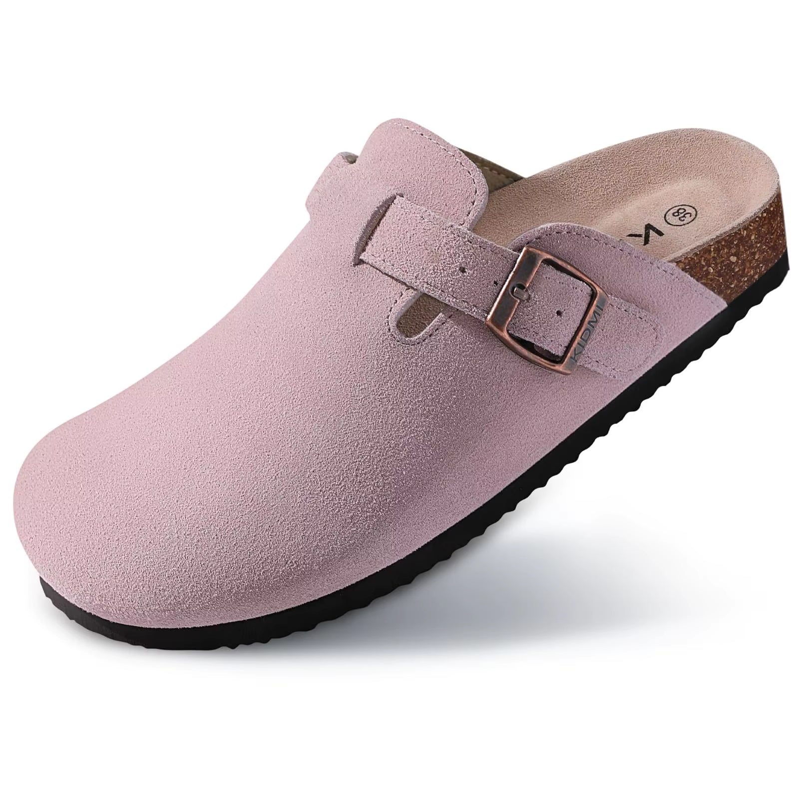 New Genuine Suede Clogs for Women Men Clogs Soft Cork Footbed Mules Comfort Potato Shoes with Arch Support Beach Sandals